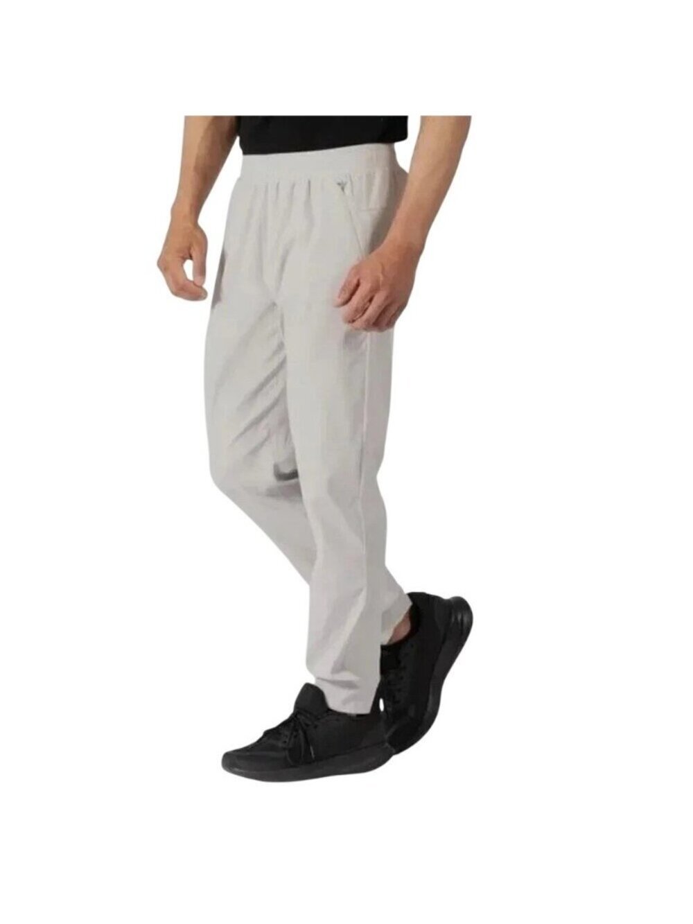 NWOT Soybu Men's L Lightweight Gray Jogger Pants Stretch Nylon Blend